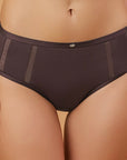 SOIE Woman - High Waist Full Coverage Mesh Panelled Brief - Panty -for Women
