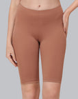 High Waist Anti-Chafe Knee Length Cycling Shorts