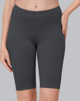 Solid Polyamide Spandex Knee Length Cycling Shorts
