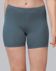 Solid Polyamide Spandex Mid Thigh Length Cycling Shorts