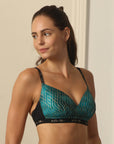 SOIE Woman - Padded Non Wired Full Coverage Detachable Back Straps Printed Bra - BeYou -for Women