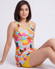 Flowy Racerback Swim Dress with Built-In Shorts