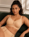 Full Coverage Minimiser Bra with High Waist Brief Set