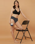 High Rise Full Coverage Printed Stretch Cotton Hipster Panty (Pack of 3)