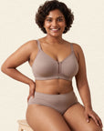 Triple-Layer No-Show Full Coverage Nylon Minimizer Bra