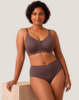 Triple-Layer No-Show Full Coverage Nylon Minimizer Bra