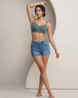 Lightly Padded Full Coverage Bra with Breezy Mesh Detail