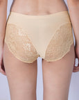 SOIE Woman - Seamless Mid Waist Full Coverage Lace Brief (Pack of 2) - Panty -for Women