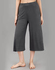 SOIE Woman - Mid Rise Flared Lounge Culottes 3/4 Length with Pockets - -for Women