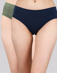 SOIE Woman - Mid Rise Stretch Cotton Seamless Full Coverage Shorty Panty (Pack of 2) - Panty -for Women