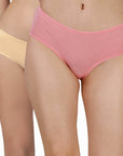 SOIE Woman - High Coverage Mid Rise Solid Cotton Brief Panty Combo (Pack of 2) - Panty -for Women