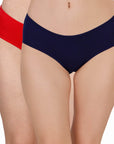 SOIE Woman - High Coverage Mid Rise Solid Cotton Brief Panty Combo (Pack of 2) - Panty -for Women