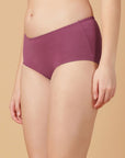 Mid Rise Cotton Hip Hugger Brief with Shiny Edge Waist (Pack of 3)