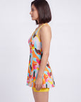 Flowy Racerback Swim Dress with Built-In Shorts