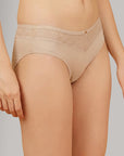 Mid Rise Medium Coverage Lacy Brief Panty
