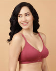SOIE Woman - Non Padded Non Wired Full Coverage Cotton Spandex Encircled T-shirt Bra - Bra -for Women