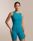 Princess Panel Boat Neck Swimsuit with Power Mesh Back