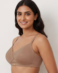 Lightly Padded Full Coverage Bra with Breezy Mesh Detail