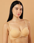 Medium Coverage Padded Wired Multiway Strapless Bra with Detachable Straps