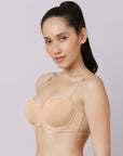 Medium Coverage Padded Wired Multiway Strapless Bra with Detachable Straps