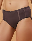SOIE Woman - High Waist Full Coverage Mesh Panelled Brief - Panty -for Women