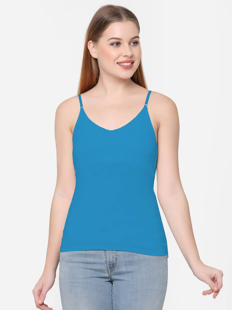 Cotton spandex detachable straps Camisole – SOIE Woman