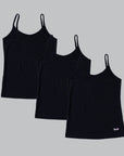 SOIE Woman - Cotton Spandex Super Soft Camisole for Girls (Pack of 3) - -for Women