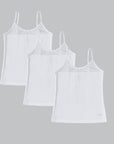 SOIE Woman - Cotton Spandex Super Soft Camisole for Girls (Pack of 3) - -for Women