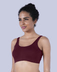 SOIE Woman - Non Wired Non Padded Full Coverage Low Impact Slip on Sports Bra - Lounge Bra -for Women
