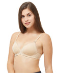 SOIE Woman - Semi/Medium Coverage Padded Non Wired T-shirt Bra with Detachable Straps - Bra -for Women