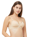 SOIE Woman - Semi/Medium Coverage Padded Non Wired T-shirt Bra with Detachable Straps (PACK OF 2) - -for Women