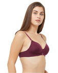 SOIE Woman - Semi/Medium Coverage Padded Non Wired T-shirt Bra with Detachable Straps - Bra -for Women
