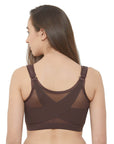 SOIE Woman - Front Closure Full Coverage Non Padded Non Wired Bra - -for Women