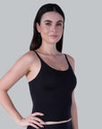 Seamless Body Fit Padded Bra Top with Detachable Back Straps