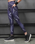 SOIE Woman - High Waist Ankle Length Sports Leggings With Pockets - Sports Leggings -for Women