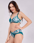 SOIE Woman - Solid and Tropical Printed Padded Bikini Bra Set - -for Women