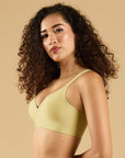 SOIE Woman - Padded Non wired Medium Coverage Seamless T-shirt Bra - Bonded Bra -for Women