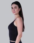 Seamless Body Fit Padded Bra Top with Detachable Back Straps