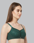 SOIE Woman - Non Padded Non-Wired Full Coverage Minimizer Lace Bra - Bra -for Women