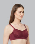 SOIE Woman - Non Padded Non-Wired Full Coverage Minimizer Lace Bra - Bra -for Women