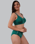 SOIE Woman - Full Coverage Minimiser Bra with High Waist Brief Set - Lingerie set -for Women