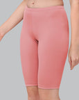 SOIE Woman - Solid Polyamide Spandex Knee Length Cycling Shorts - Cycling Shorts -for Women