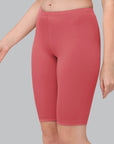 SOIE Woman - Solid Polyamide Spandex Knee Length Cycling Shorts - Cycling Shorts -for Women