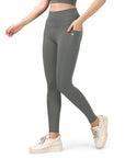 SOIE Woman - High Waist Ankle Length Sports Leggings With Pockets - Sports Leggings -for Women
