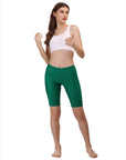 SOIE Woman - Mid Rise Soft Polyamide Spandex Knee Length Swim Shorts - Cycling Shorts -for Women