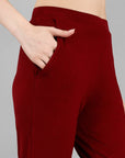 SOIE Woman - Mid Rise Ankle Length Supersoft Lounge Pants with Pockets - -for Women