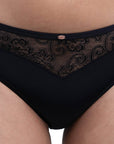 SOIE Woman - Mid Rise Brief With Lace Detailing - Panty -for Women