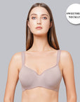 SOIE Woman - Padded Wired Full Coverage Seamless Cups Sweetheart Neckline Bra - Bra -for Women