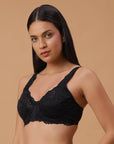 SOIE Woman - Lacy Non Padded Full-Coverage Bra with Flexi Underwire - Bra -for Women