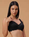 SOIE Woman - Lacy Non Padded Full-Coverage Bra with Flexi Underwire - Bra -for Women